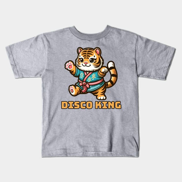 Dancing tiger Kids T-Shirt by Japanese Fever